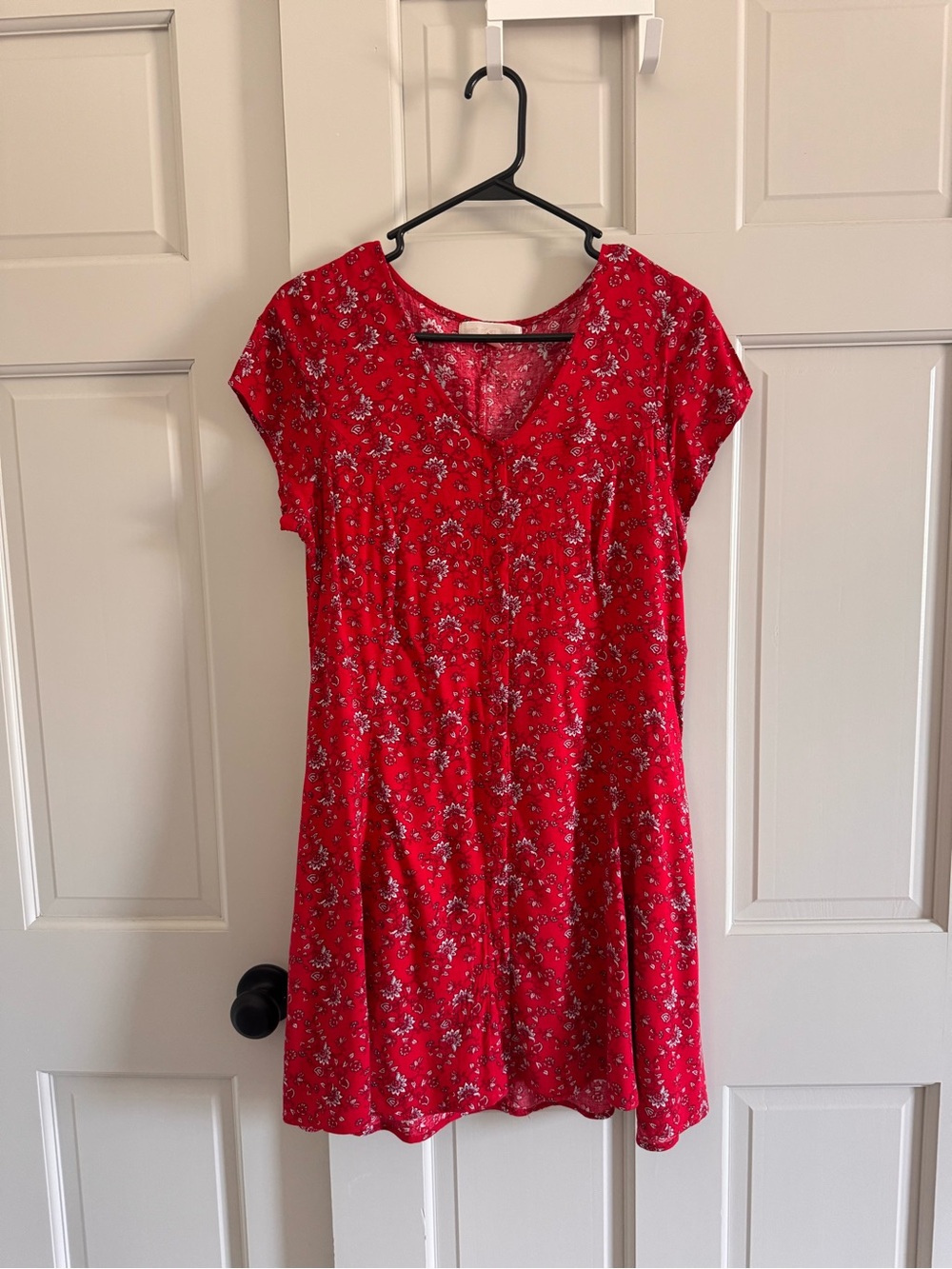 Band of Gypsies red floral print dress M